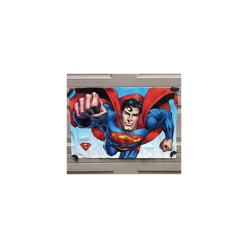 Superman DC Comics flying cartoon superman Poster